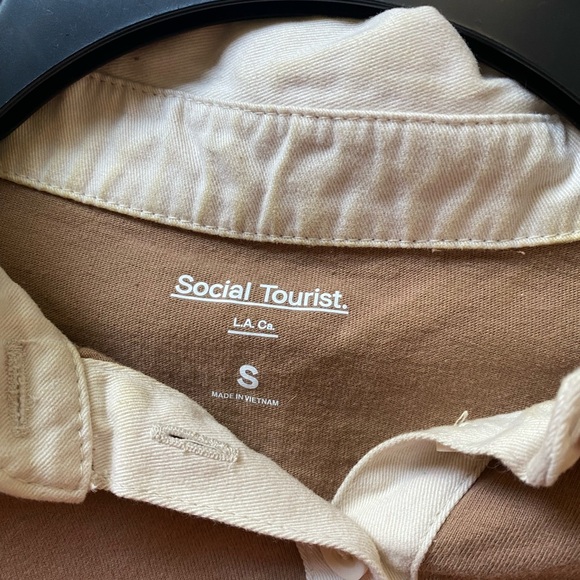 Cropped brown buttoned top - Picture 3 of 4